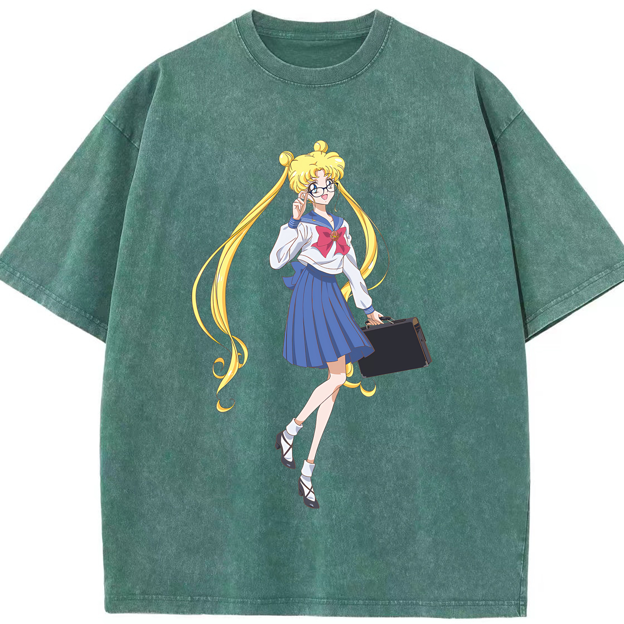 （画像用） 美少女戦士セーラームーン 愛野 美奈子 あいの みなこ Sailor Moon Aino Minako 綿100% ヴィンテージ風 半袖Tシャツ（フロントプリント）